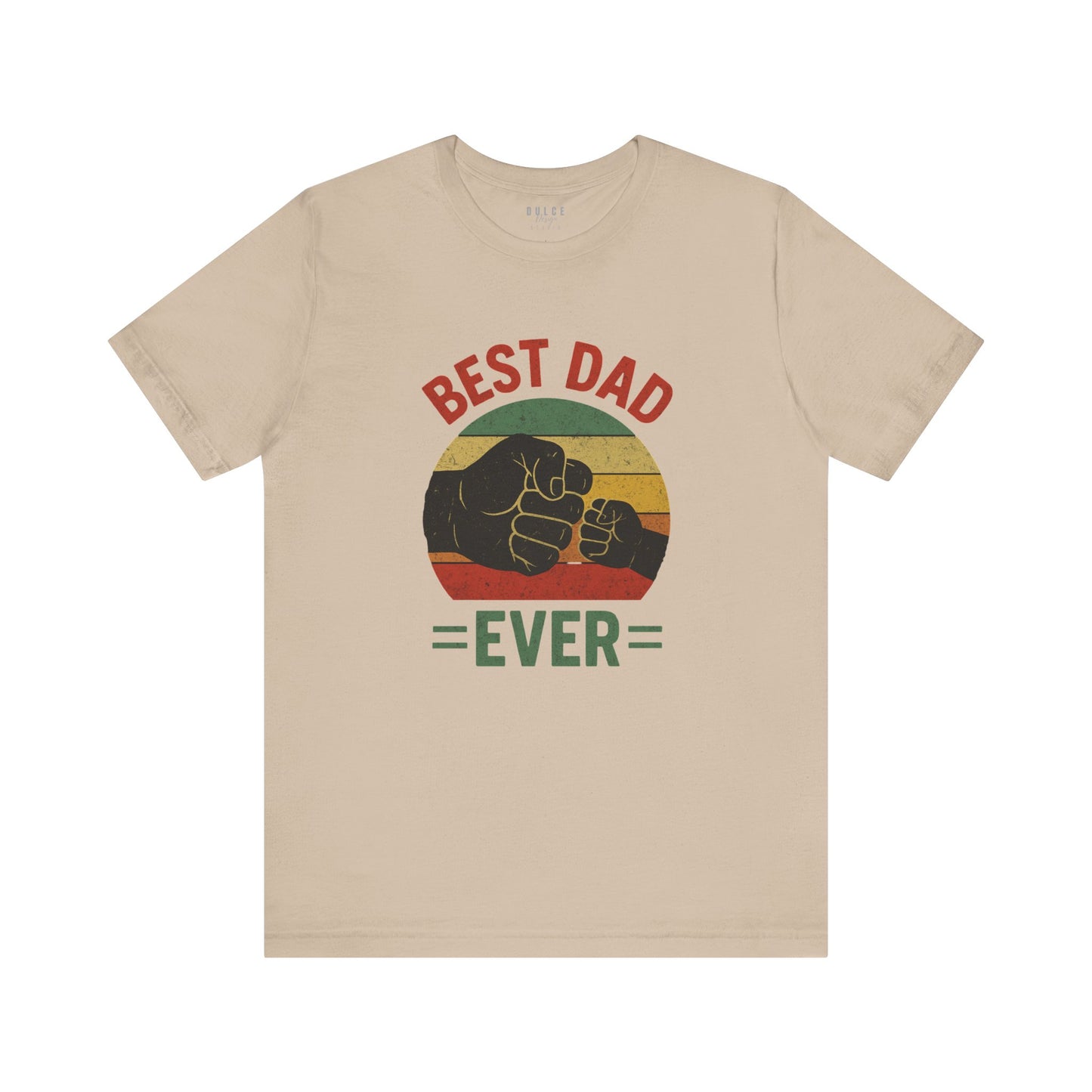 Best Dad Ever Fist Bump T-Shirt – Retro Father-Child Bond T-Shirt