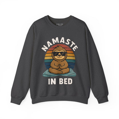 Namaste in Bed Sweatshirt – Funny Yoga Sloth Pullover