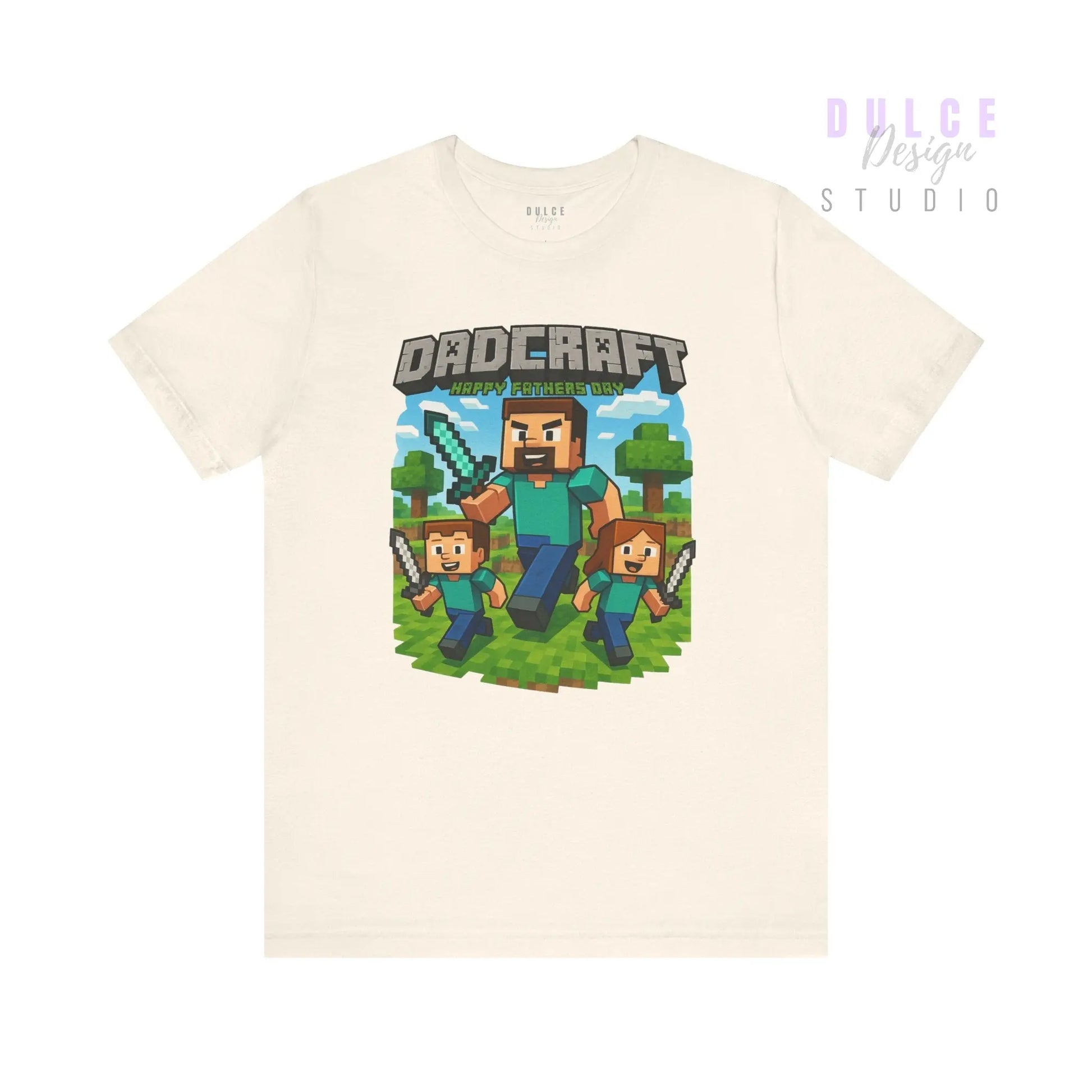 DadCraft Gamer Tee – White Gamer Dad Version - Dulce Design Studio