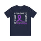 Hodgkins Lymphoma Cancer Survivor Shirt – Purple Awareness Ribbon Tee-  - Dulce Design Studio