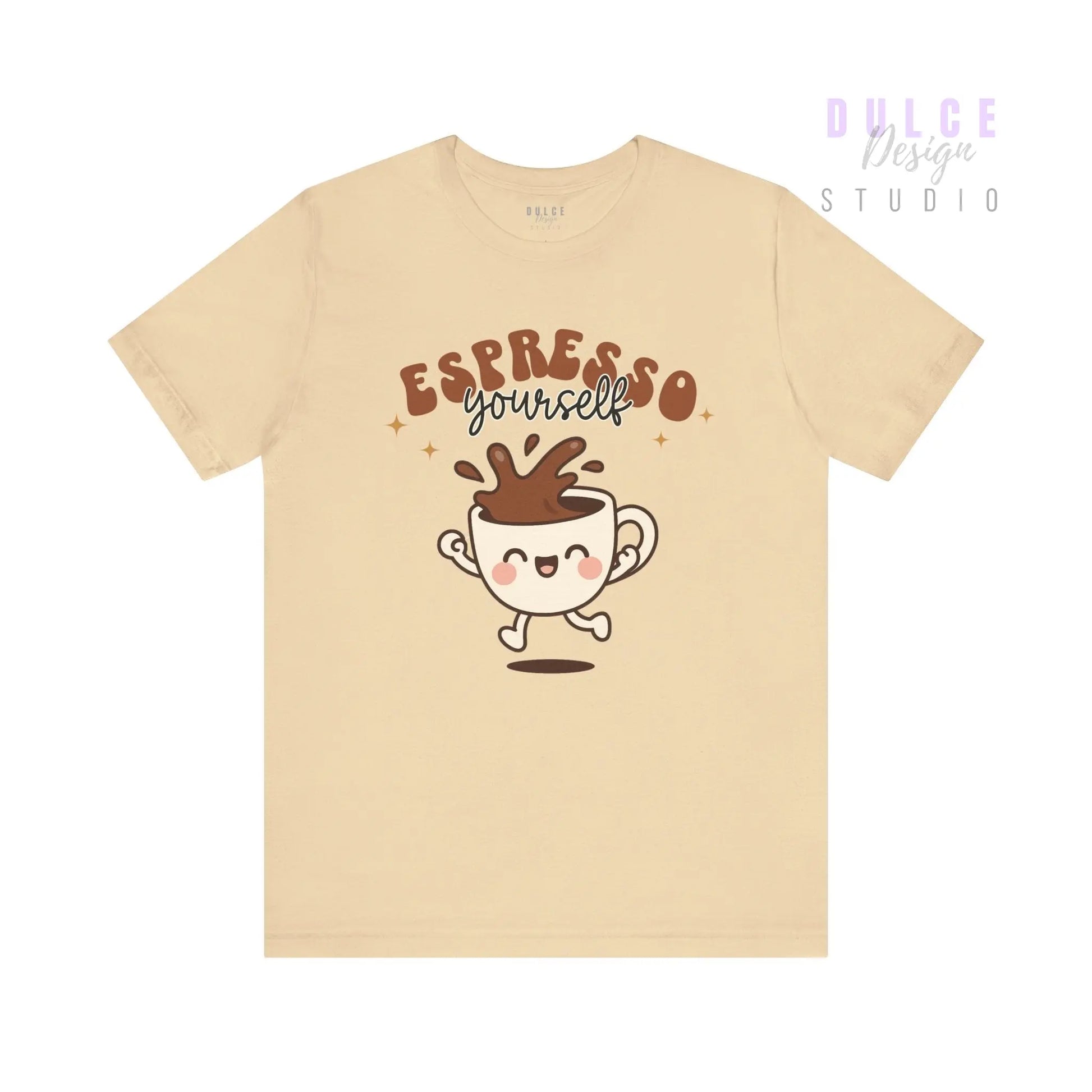 Espresso Yourself Happy Cup Graphic Tee -  Soft Cream / 3XL Dulce Design Studio