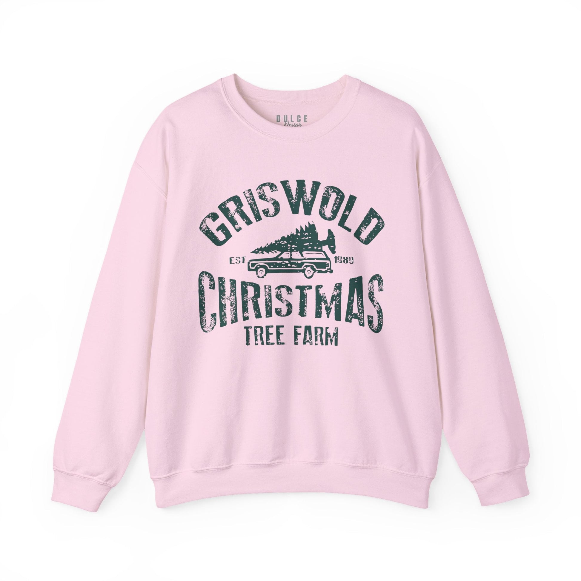 Griswold Christmas Tree Farm – Vintage Holiday Sweatshirt-  3XL / Light Pink- Dulce Design Studio