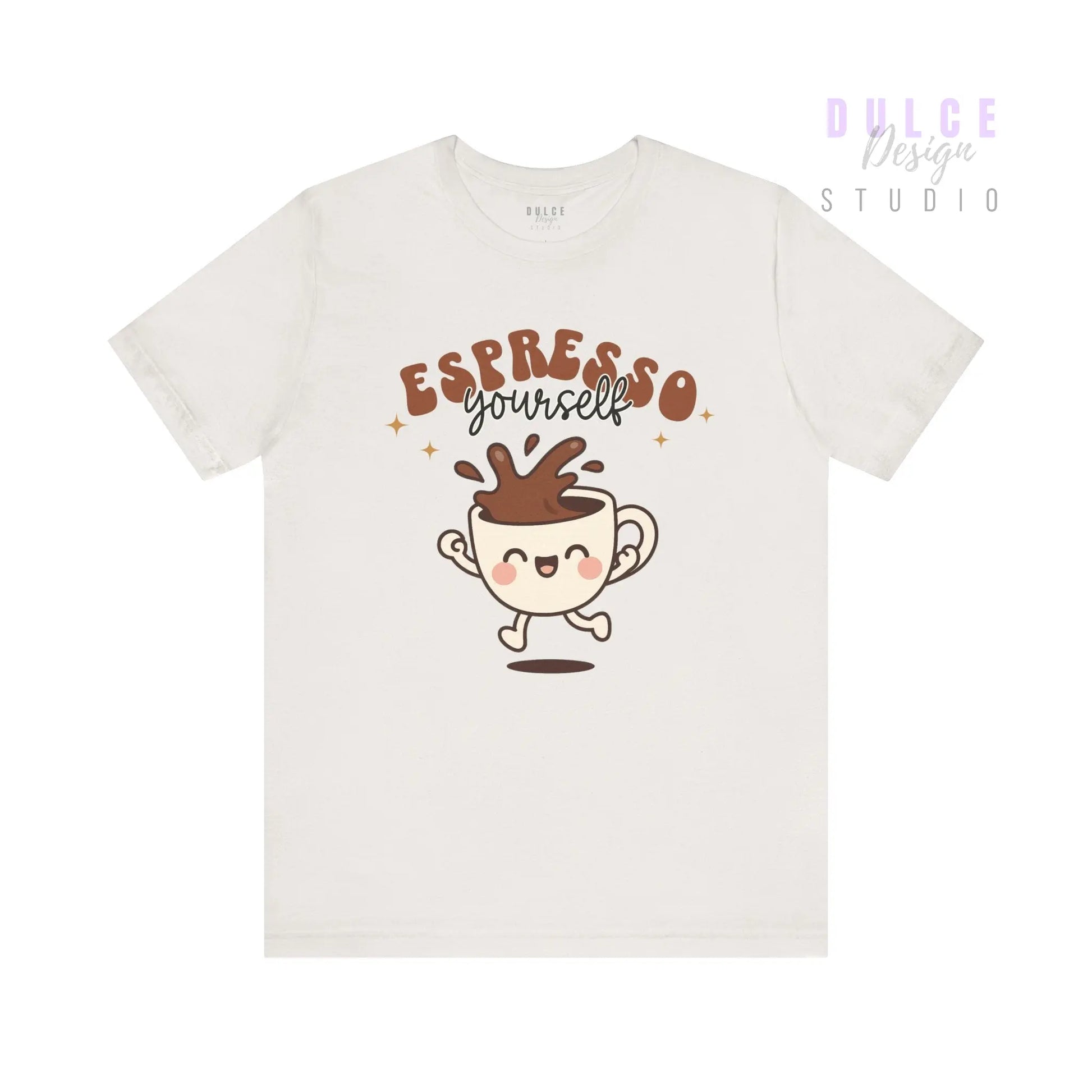 Espresso Yourself Happy Cup Graphic Tee -  Vintage White / 3XL Dulce Design Studio