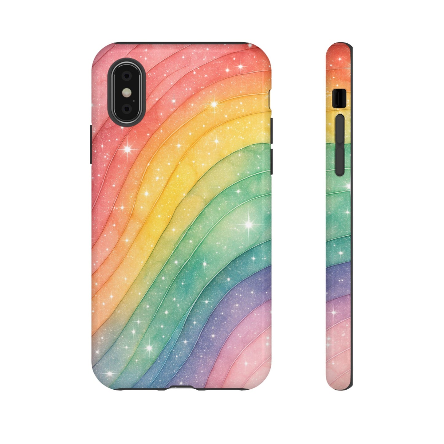 Rainbow Drift Phone Case – Pastel Wave Tough Case