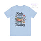 Books Are My Therapy Shirt – Pastel Floral Book Lover Teein  Product variant-