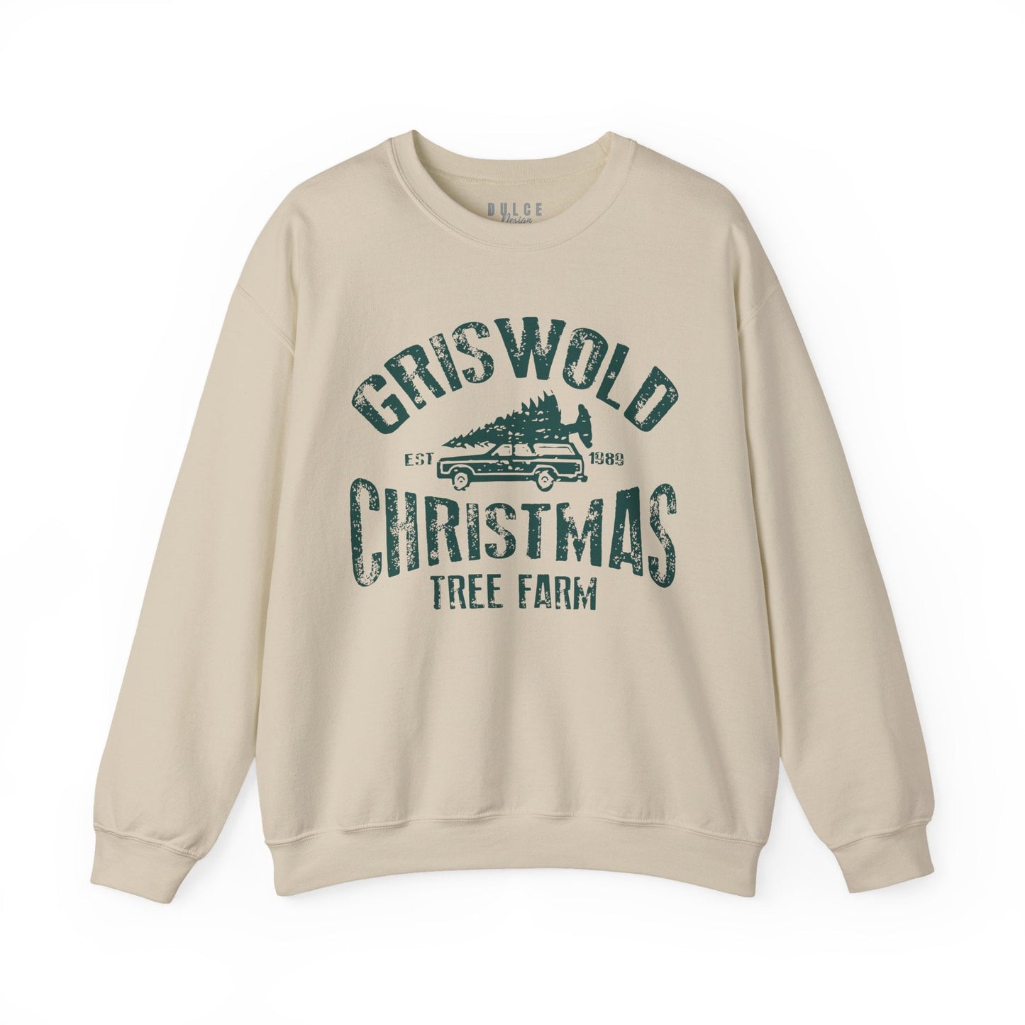 Griswold Christmas Tree Farm – Vintage Holiday Sweatshirt-  3XL / Sand- Dulce Design Studio