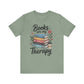 Books Are My Therapy Shirt – Pastel Floral Book Lover Tee-  - Dulce Design Studio