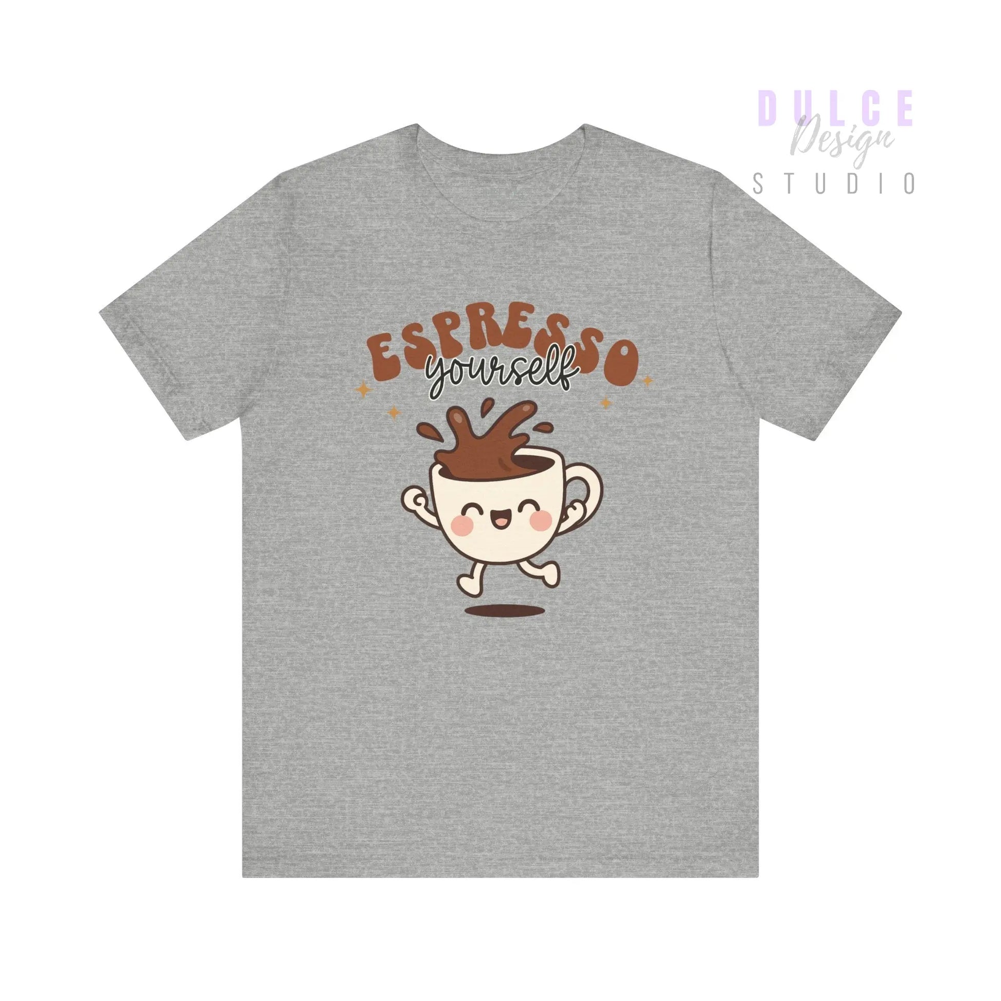 Espresso Yourself Happy Cup Graphic Tee -  Athletic Heather / 3XL Dulce Design Studio
