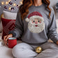 Cozy Up with Fauxetté™ Santa Face Sweatshirt