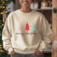 Merry Christmas Trio Tree Sweatshirt (Cozy Holiday Edition)