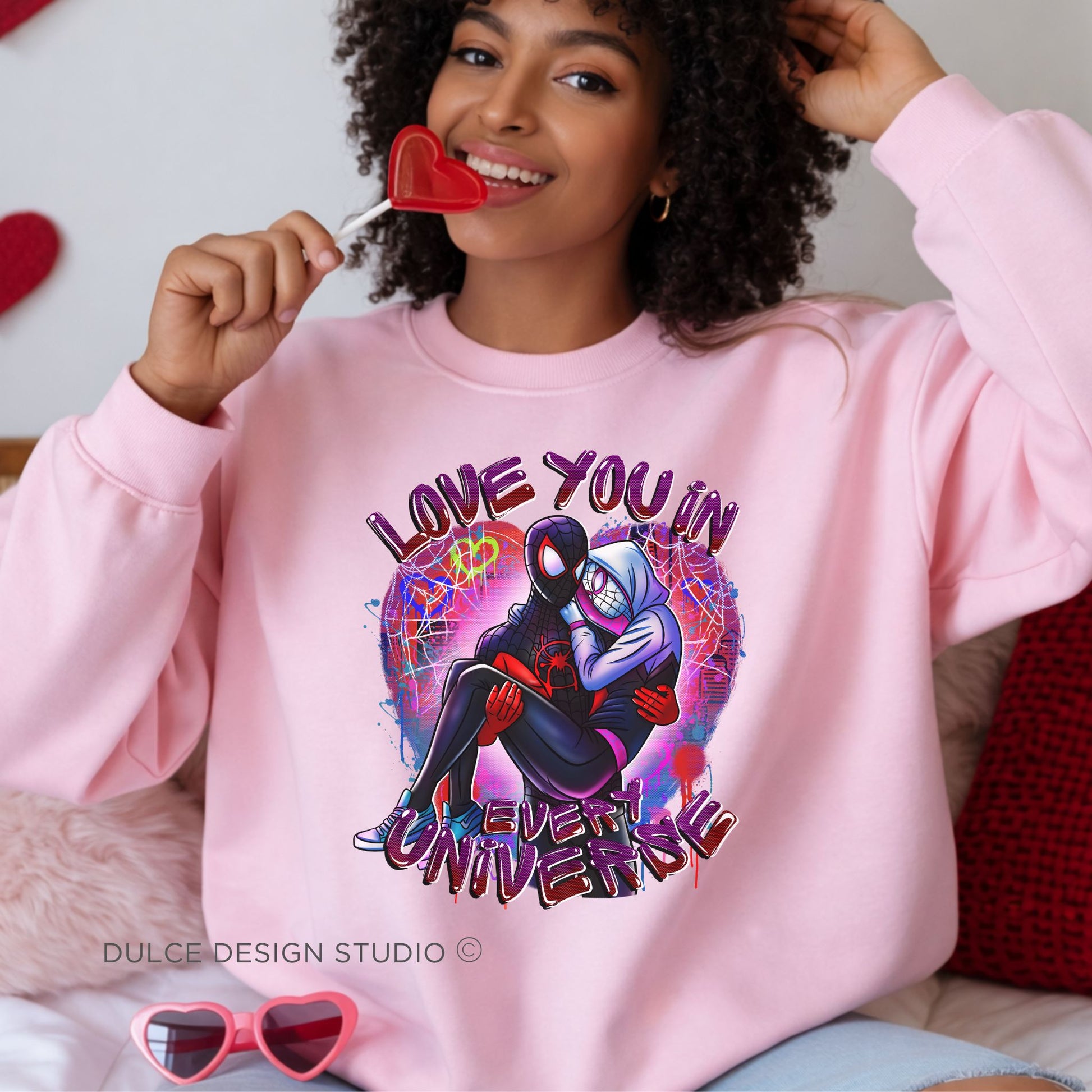 Love You in Every Universe Graphic Crewneck Sweatshirt - Dulce Design Studio