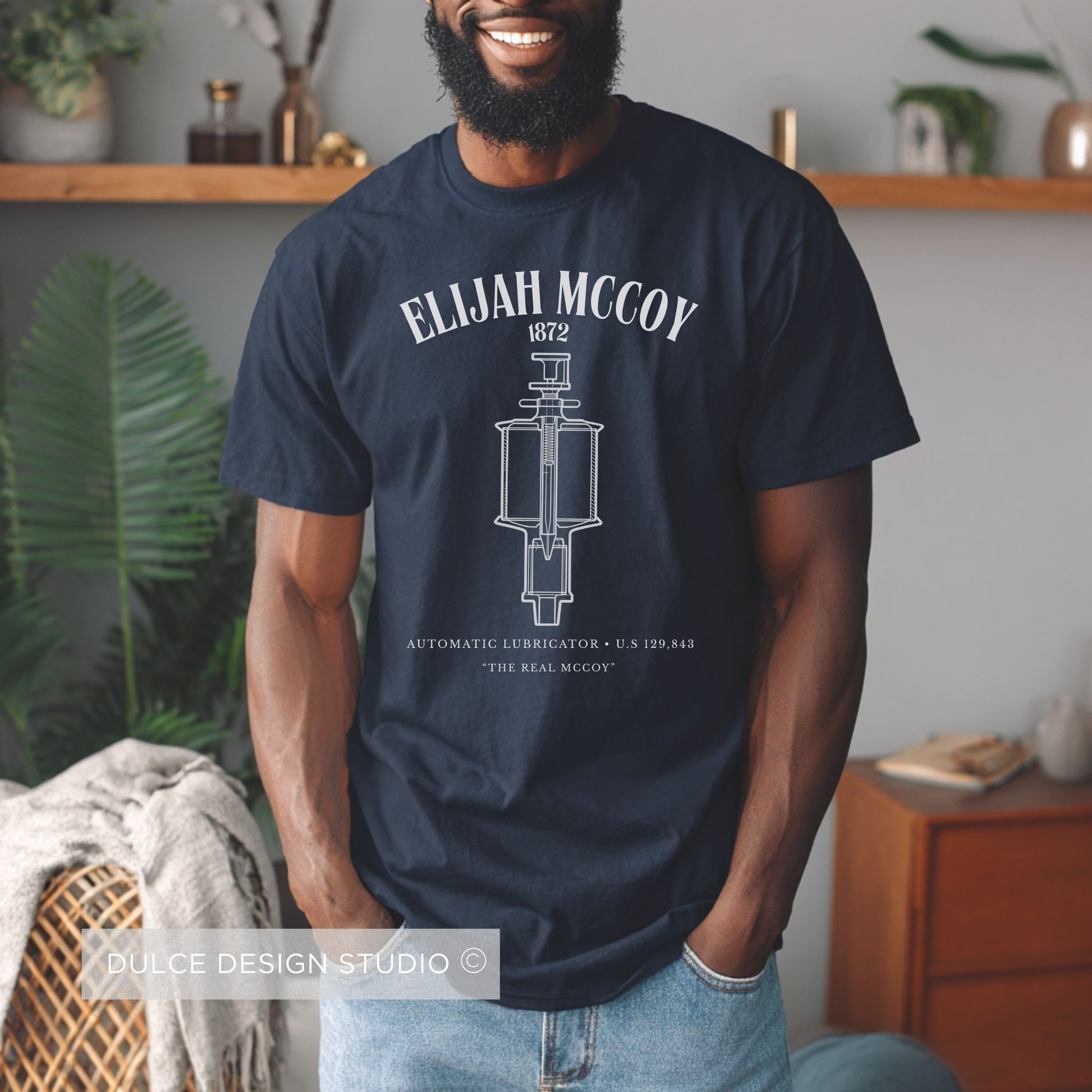 The Real McCoy Patent Tee – Elijah McCoy 1872| Dulce Design Studio