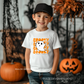 SPOOKY SEASON UNISEX YOUTH T-SHIRT - FUN FESTIVE HALLOWEEN GHOST TEE FOR KIDS-  - Dulce Design Studio