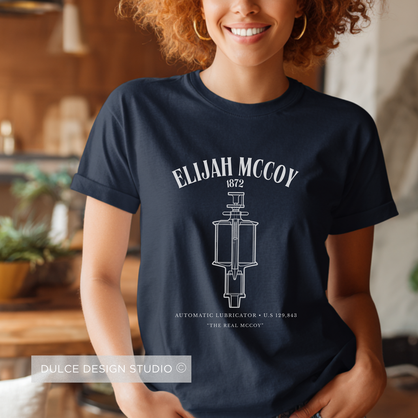 The Real McCoy Patent Tee – Elijah McCoy 1872| Dulce Design Studio