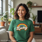 Asian Woman Irish Green Tee Mockup