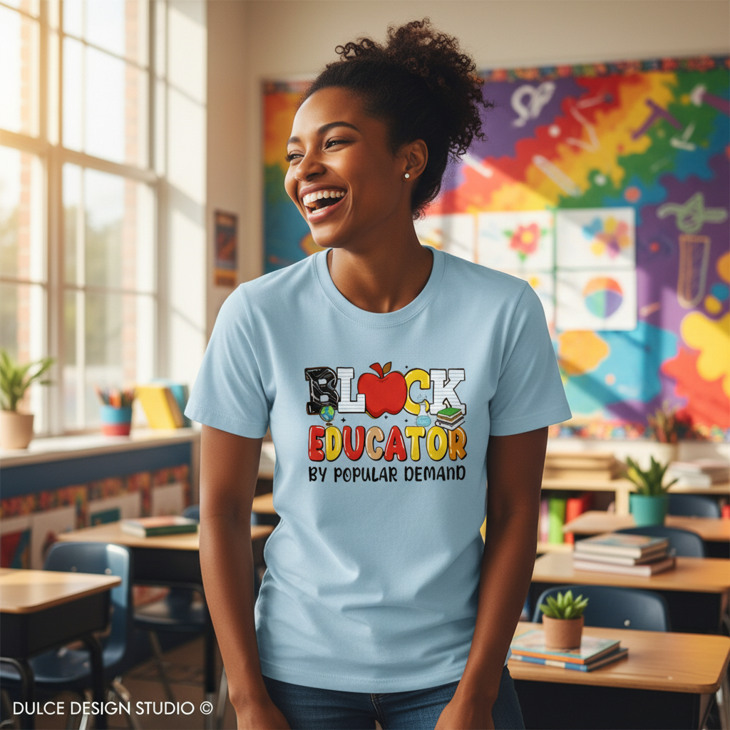 Black Educator Lifestyle Mockup - Candid