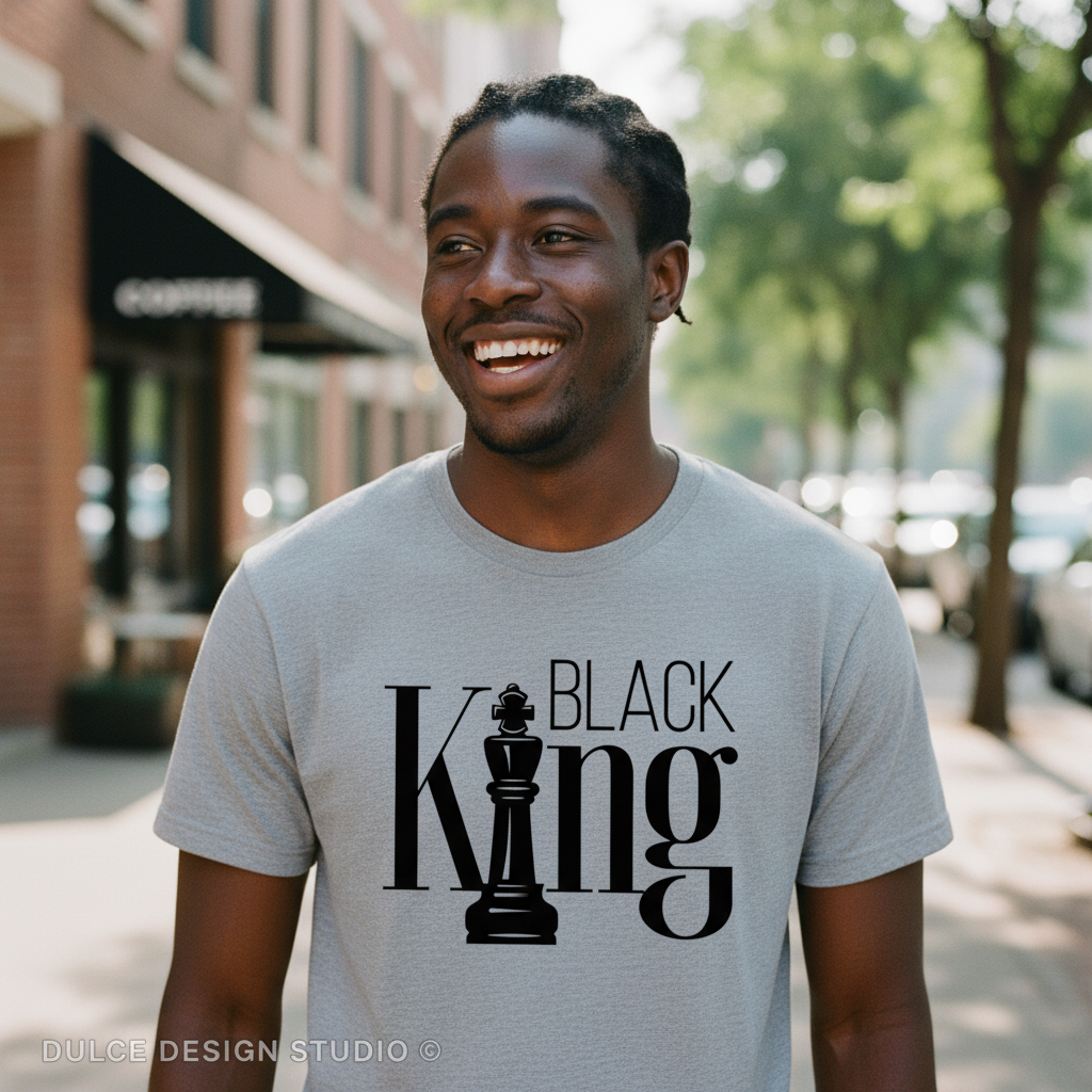 BLACK King gray shirt mockup