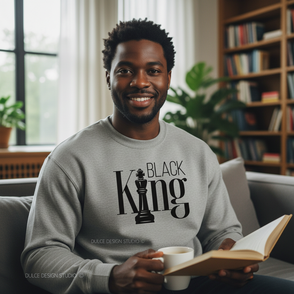 BLACK King gray sweatshirt mockup