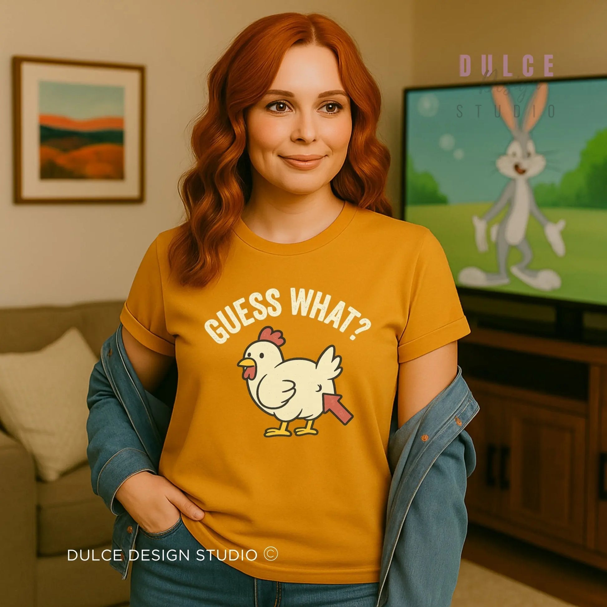 Guess What? Chicken Butt Tee -Adult - Dulce Design Studio