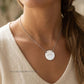 Engraved Round Nameplate Necklace | Personalized Circle Necklace - Dulce Design Studio