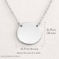 Engraved Round Nameplate Necklace | Personalized Circle Necklace - Dulce Design Studio