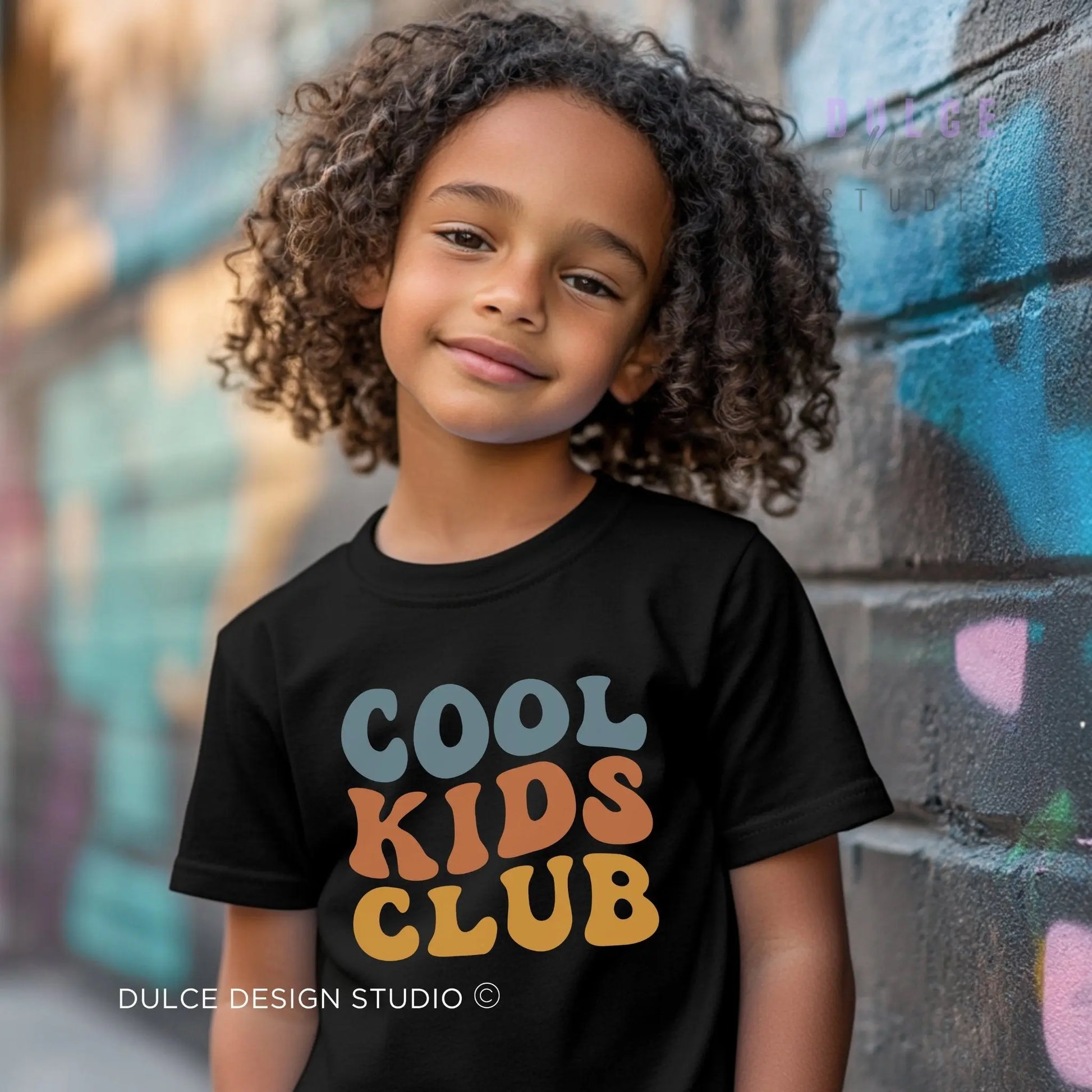 Cool Kids Club – Retro Youth Graphic Tee - Dulce Design Studio