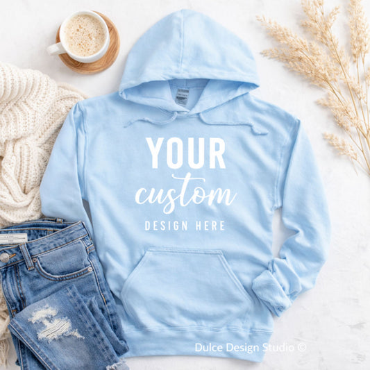 Custom Adult Hoodie - Add Your Text - Dulce Design Studio