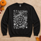 Cute Halloween Typography black crewneck flat lay