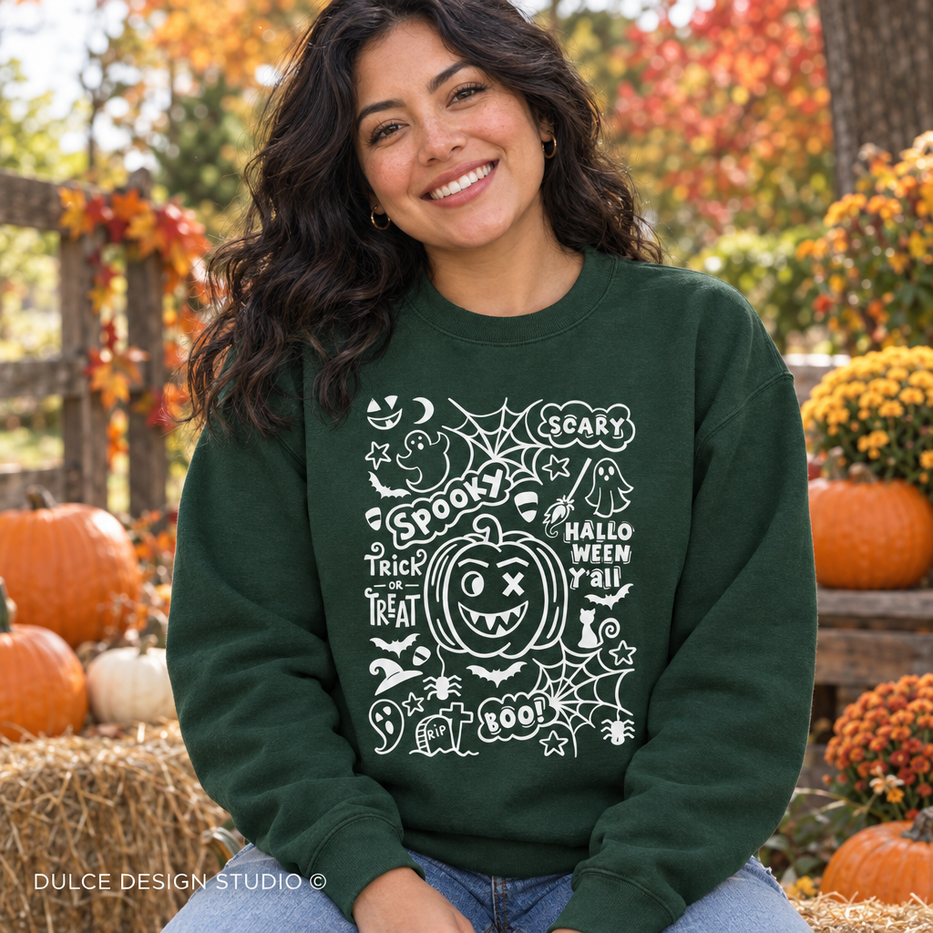 Cute Halloween Typography Irish Green women’s lifestyle mockup