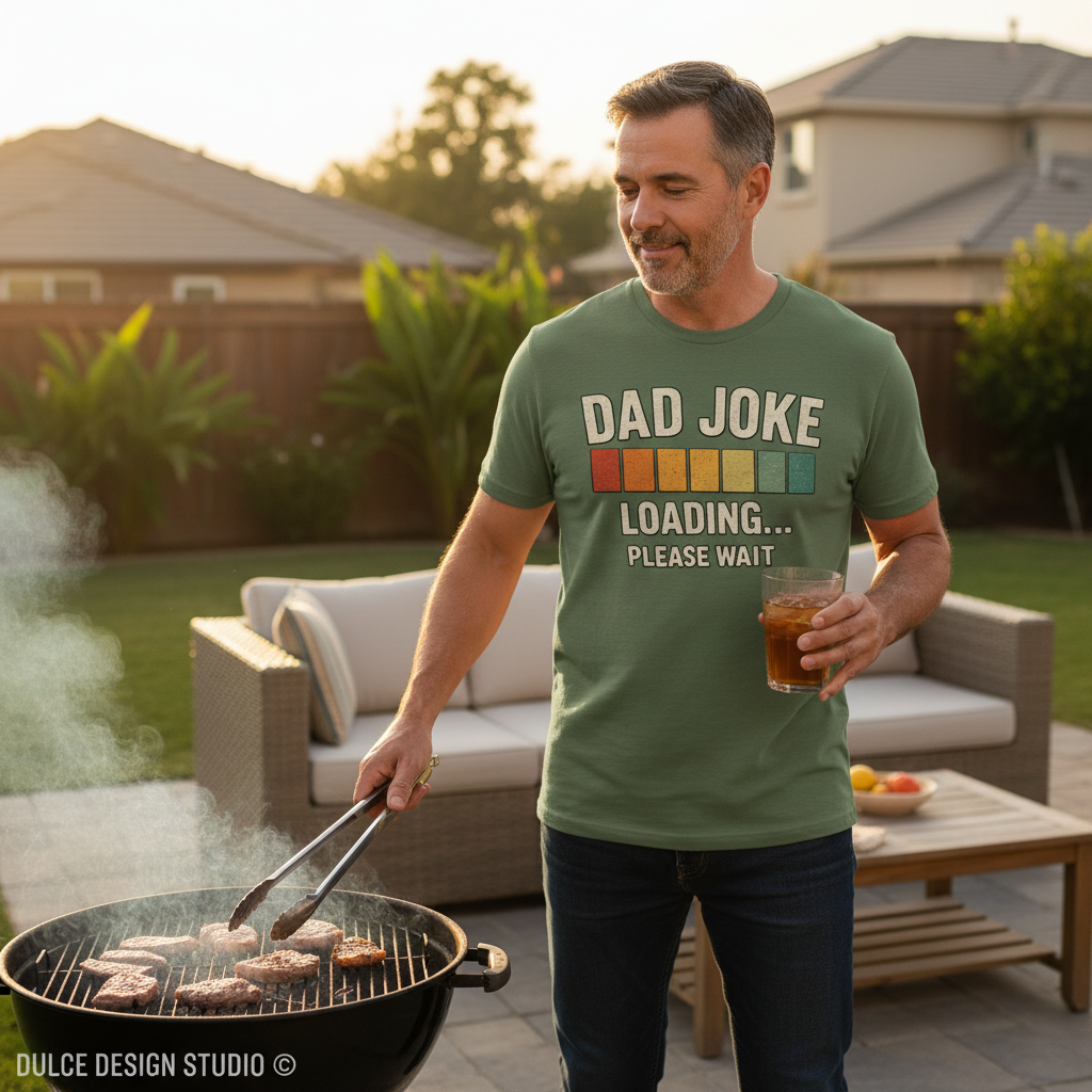 Dad Joke Loading Tee Funny Fathers Day Gift