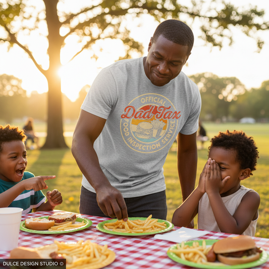 Official Dad Tax Food Inspection Service Funny Dad Tee