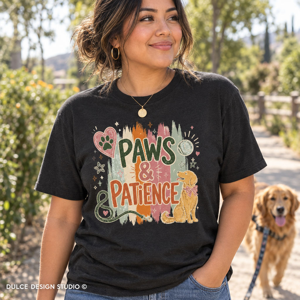 Paws & Patience Dog Lover Graphic Tee