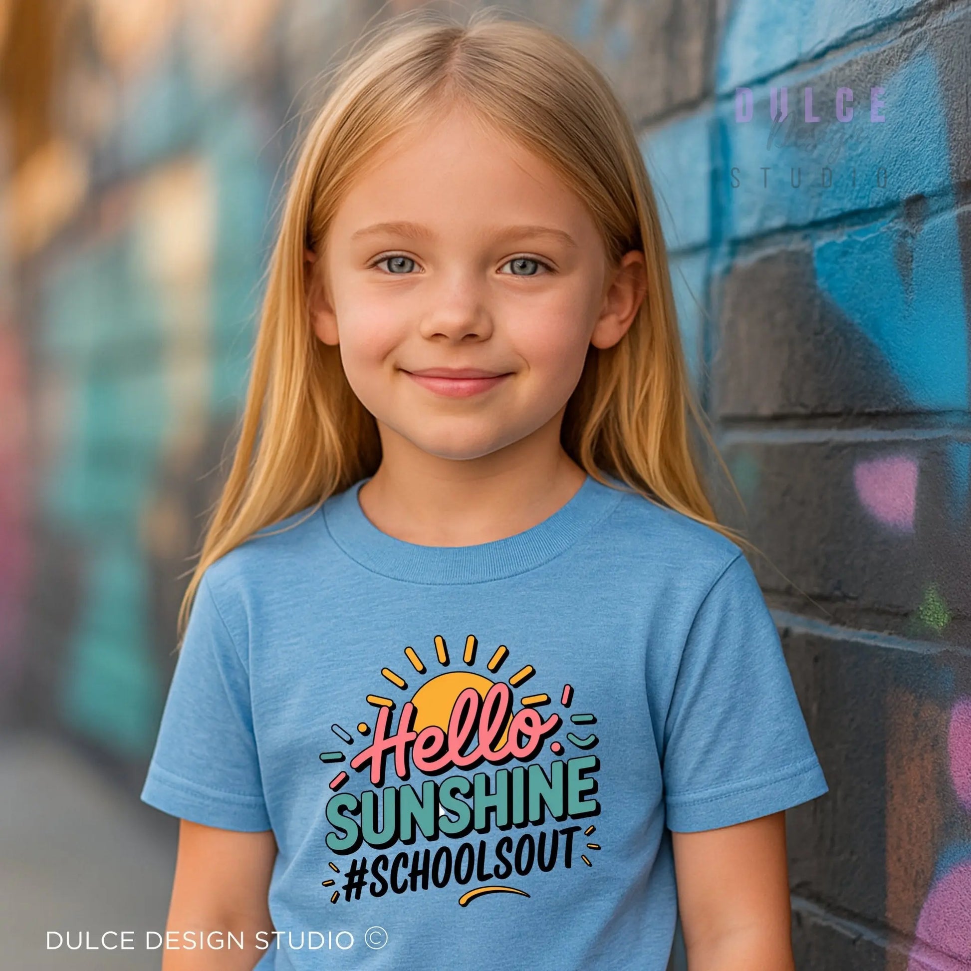 Hello Sunshine – #School’s Out Summer Tee (Kids) - Dulce Design Studio