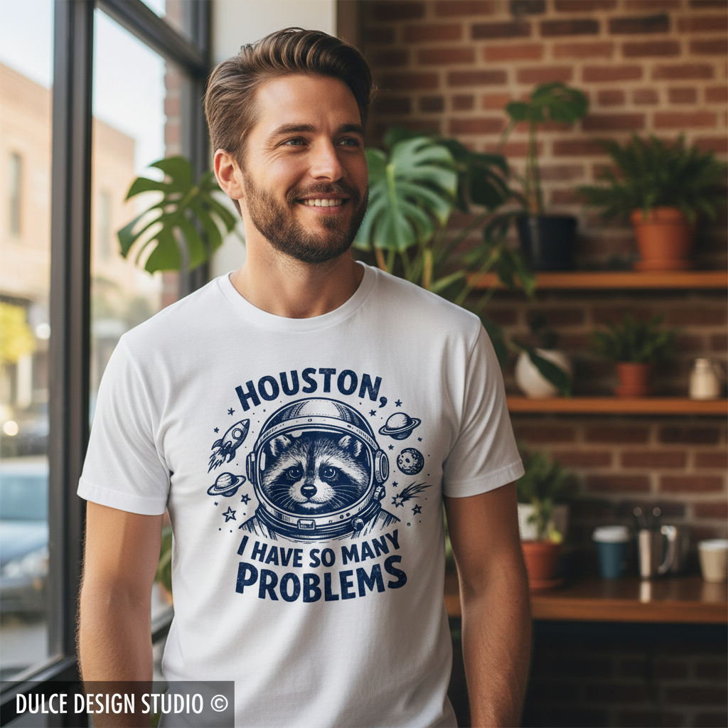 Houston Problems Lifestyle Mockup - White