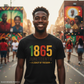 Juneteenth Men's Black Tee Lifestyle Mockup
