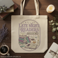 Late Night Readers Natural Canvas Tote Mockup