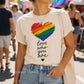 Love Who You Are Pride Heart Tee