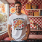 Man wearing White Pizza My Heart Tee