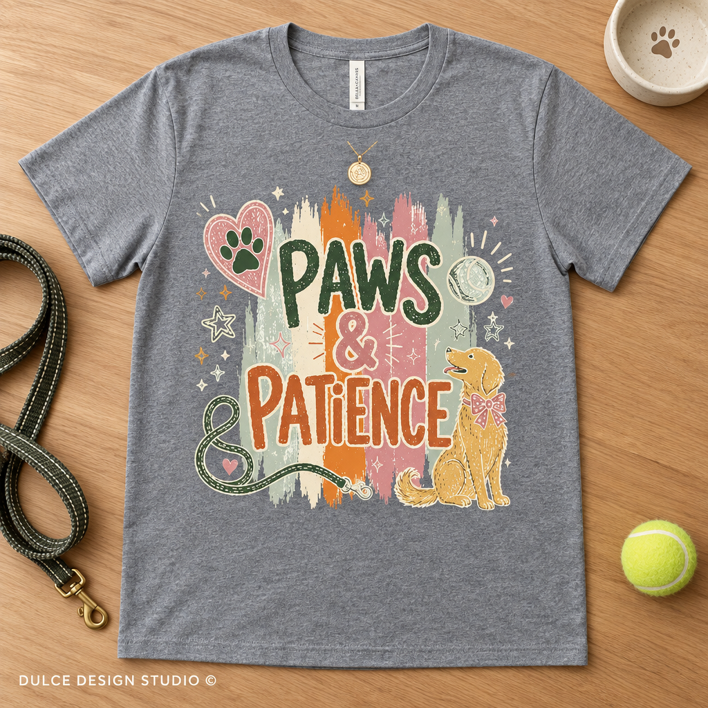 Paws & Patience Dog Lover Graphic Tee