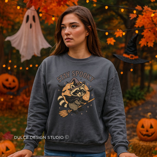 Stay Spooky Raccoon Halloween Sweatshirt