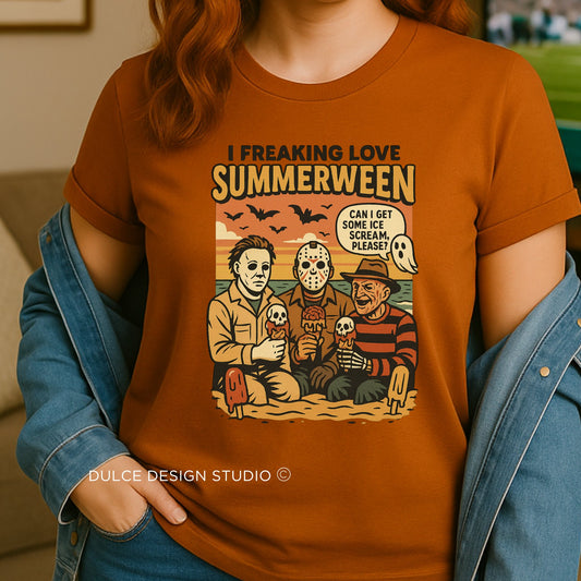 I Freaking Love Summerween Shirt – Horror Beach Tee