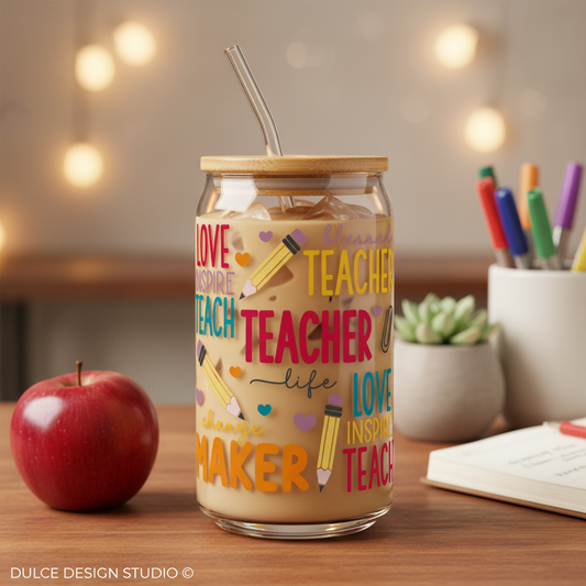 Teacher Life Libbey Glass Cozy Styled