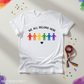 We All Belong Here - White Tee Flat Lay